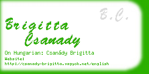 brigitta csanady business card